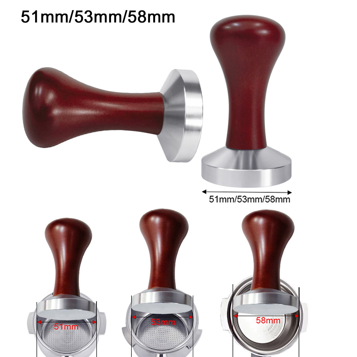 Coffee Shop Equipment - 51mm 53mm 58mm Espresso Tamper Coffee